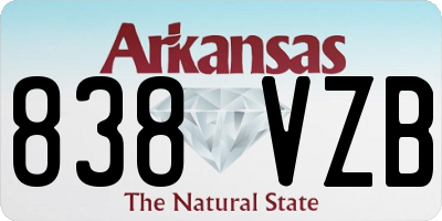 AR license plate 838VZB