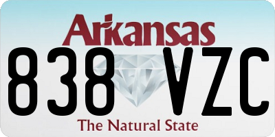 AR license plate 838VZC
