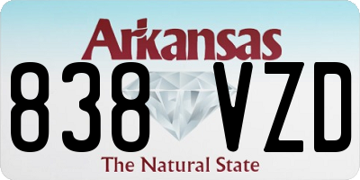 AR license plate 838VZD