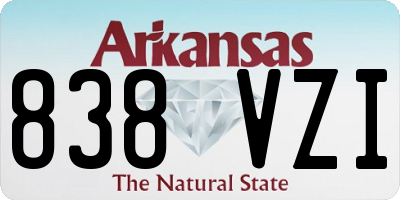 AR license plate 838VZI