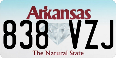 AR license plate 838VZJ