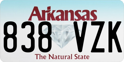 AR license plate 838VZK