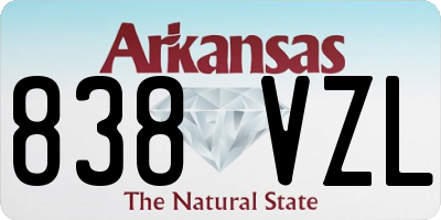 AR license plate 838VZL