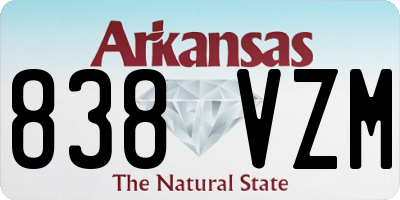 AR license plate 838VZM