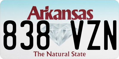 AR license plate 838VZN
