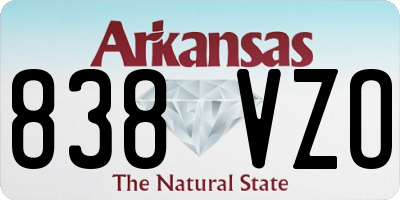AR license plate 838VZO