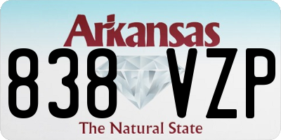 AR license plate 838VZP
