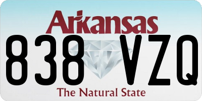 AR license plate 838VZQ