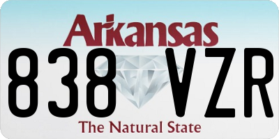 AR license plate 838VZR