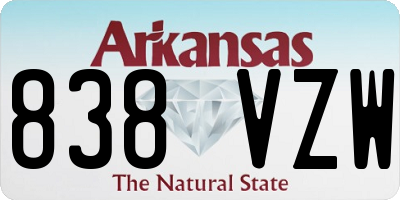 AR license plate 838VZW