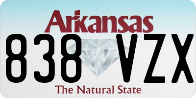 AR license plate 838VZX