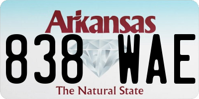 AR license plate 838WAE