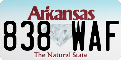 AR license plate 838WAF