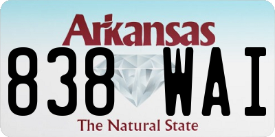 AR license plate 838WAI