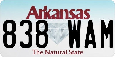 AR license plate 838WAM