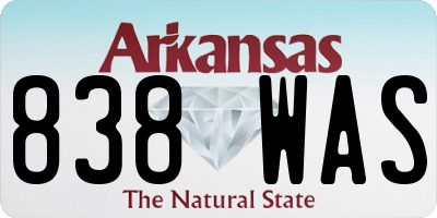 AR license plate 838WAS