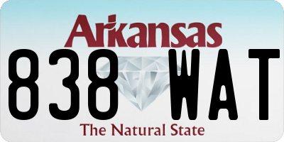 AR license plate 838WAT