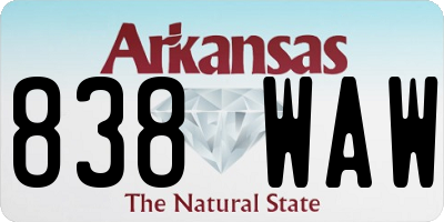 AR license plate 838WAW