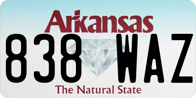 AR license plate 838WAZ