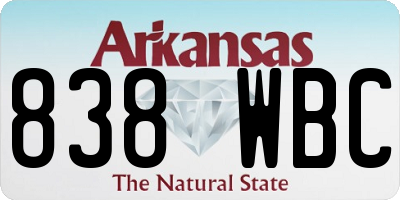 AR license plate 838WBC
