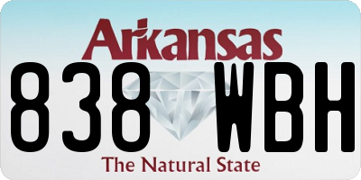 AR license plate 838WBH
