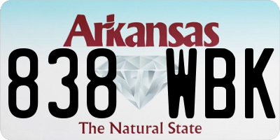 AR license plate 838WBK