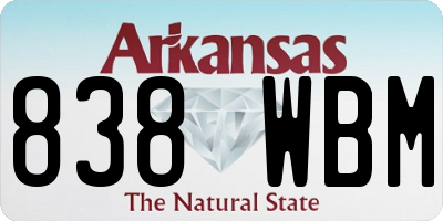 AR license plate 838WBM