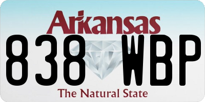 AR license plate 838WBP