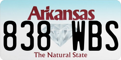 AR license plate 838WBS