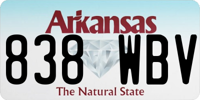 AR license plate 838WBV