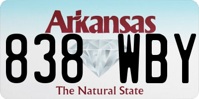 AR license plate 838WBY