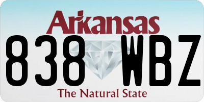 AR license plate 838WBZ
