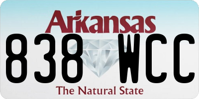 AR license plate 838WCC