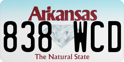 AR license plate 838WCD