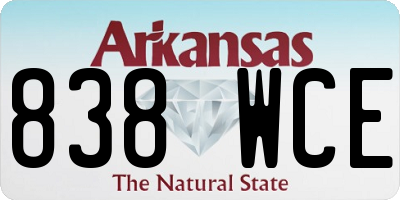 AR license plate 838WCE