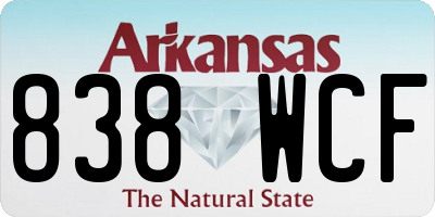AR license plate 838WCF