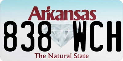 AR license plate 838WCH