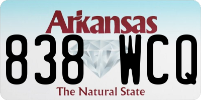 AR license plate 838WCQ