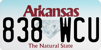 AR license plate 838WCU