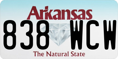 AR license plate 838WCW