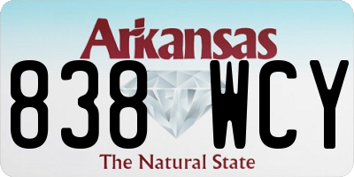 AR license plate 838WCY