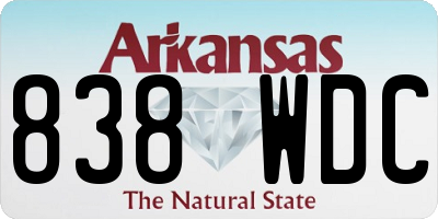 AR license plate 838WDC
