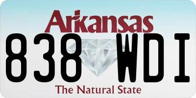 AR license plate 838WDI