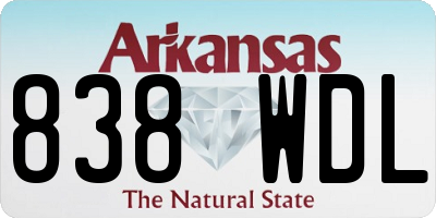 AR license plate 838WDL