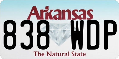 AR license plate 838WDP