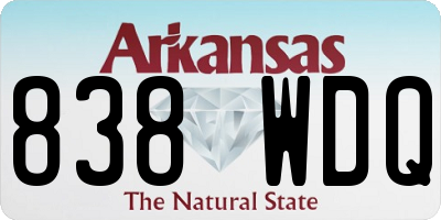 AR license plate 838WDQ
