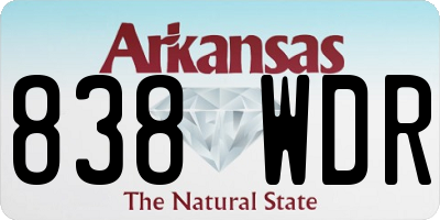 AR license plate 838WDR