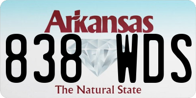 AR license plate 838WDS