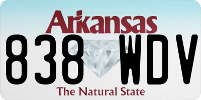 AR license plate 838WDV