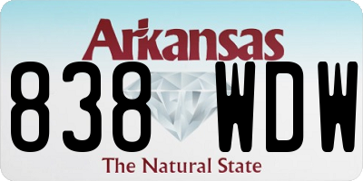 AR license plate 838WDW